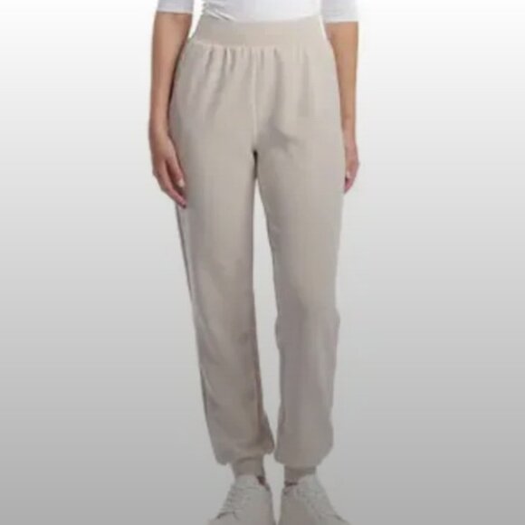 Lazypants Sueded Jogger Sweatpants Cream Size M - Picture 1 of 13